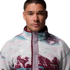 Columbia Helvetia II Printed Half Snap fleece sweater heren rich wine sisters