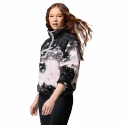 Columbia Helvetia II Printed Cropped Half Snap  sweater dames shale purple sisters shale purple