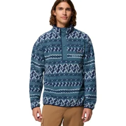 Columbia Helvetia II Printed Half Snap sweater heren everblue