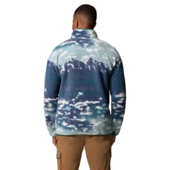 Columbia Helvetia II Printed Half Snap sweater heren crushed blue sisters