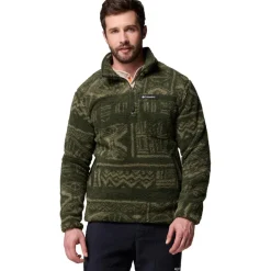 Online Columbia Rugged Ridge High Pile Half Zip sweater heren greenscape deschutes days