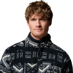 Clearance Columbia Rugged Ridge High Pile Half Zip sweater heren black deschutes day