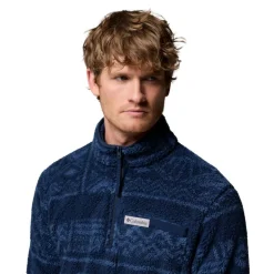Sale Columbia Rugged Ridge High Pile Half Zip sweater heren coll navy deschutes day