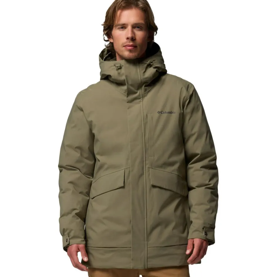 Online Columbia Street Heights parka outdoor jack heren stone green