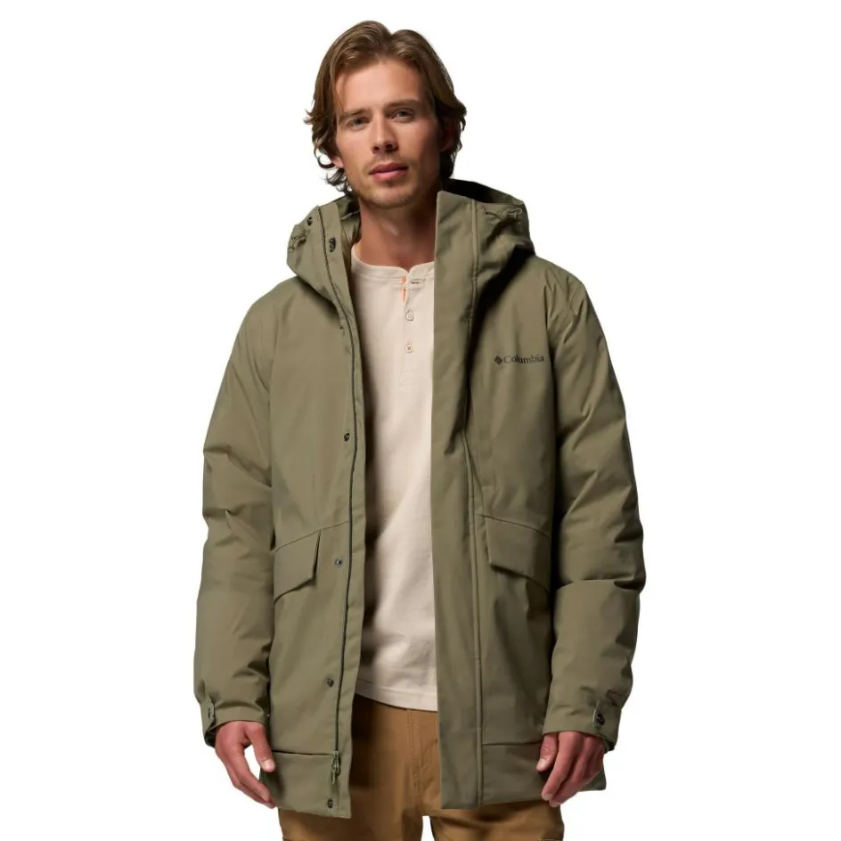 Online Columbia Street Heights parka outdoor jack heren stone green