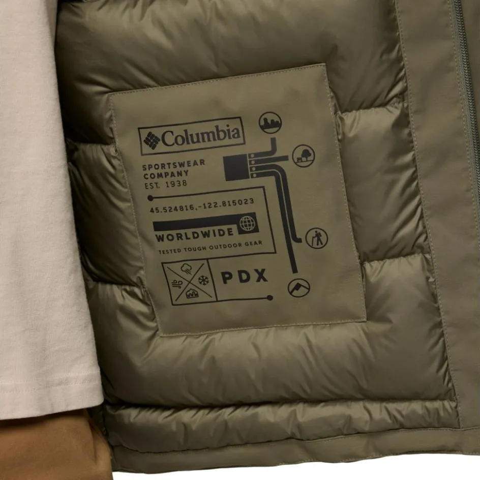 Online Columbia Street Heights parka outdoor jack heren stone green