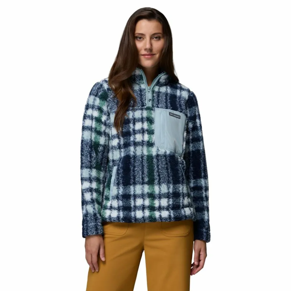 Columbia West bend II sweater dames crushed blue herringplaid