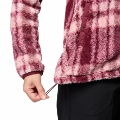 Best Columbia West Bend Print fleece vest dames rich wine herringplaid