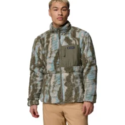 Online Columbia Winter Pass Reversible fleece vest heren stone  green tracks