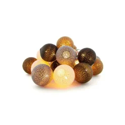 Cotton Ball Lights  Outdoor lichtsnoer glamping natural