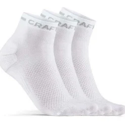 Craft Core Dry Mid fietssokken white 3-pack