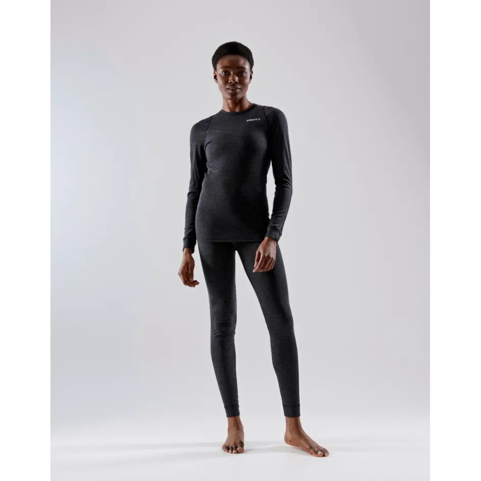 Hot Craft Core Wool Merino thermobroek dames black