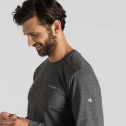Craghoppers NosiLife Abel shirt heren black pepper marl