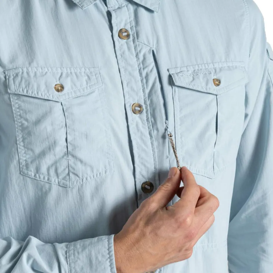 Outlet Craghoppers NosiLife Adventure III overhemd heren niagra blue