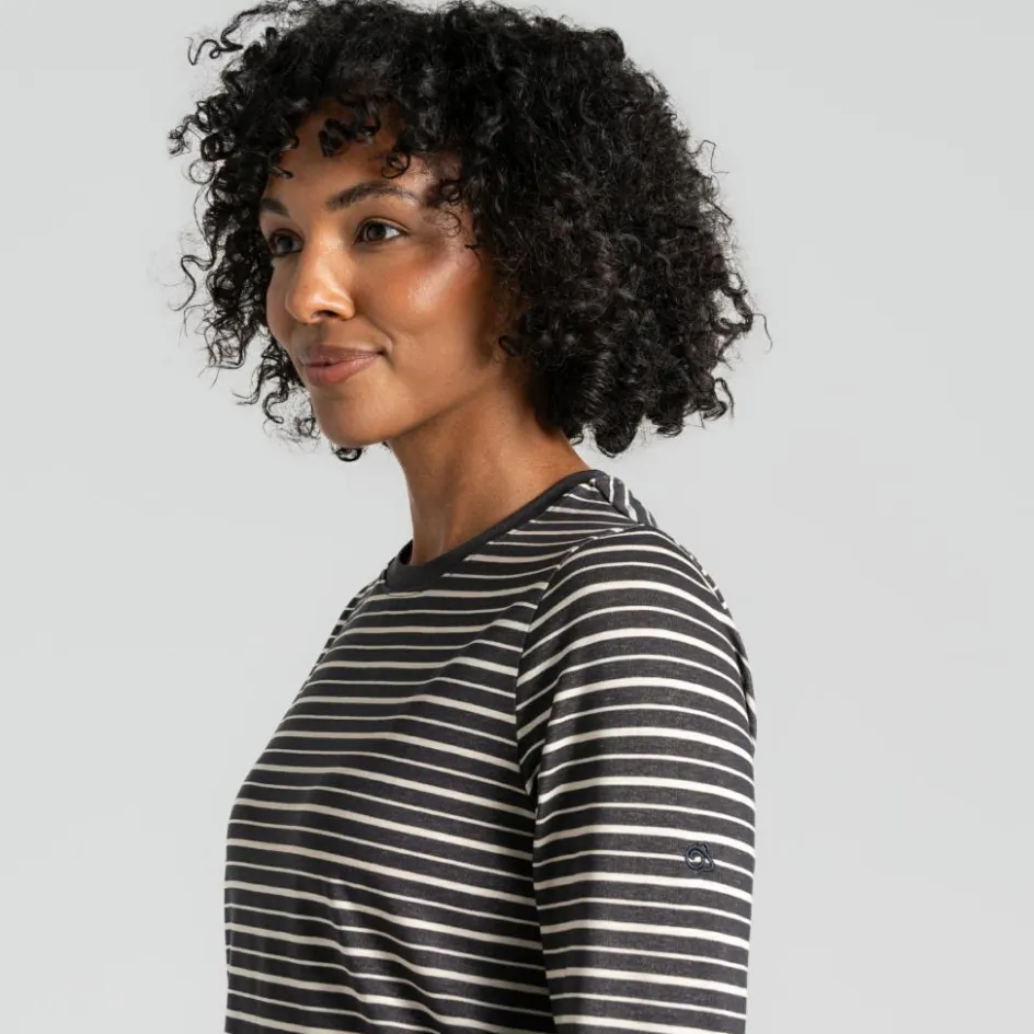 Craghoppers NosiLife Akona shirt dames charcoal stripe