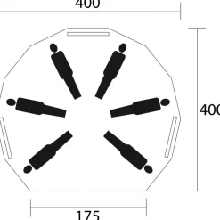 De Wit  Sherpa 400 groepstent inclusief binnentent beige