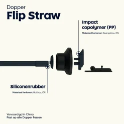 Best Dopper Flip Straw rietje black