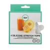 Dotz Siliconen vershouddeksels ø 6 - 9 cm transparant 4-pack