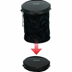 Dunlop Opvouwbare prullenbak 4 liter zwart
