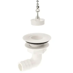 DWS Afvoerplug haaks 19 mm wit