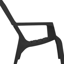 Outlet DWS Dolomiti stapelbare tuinstoel antraciet per 6 stuks