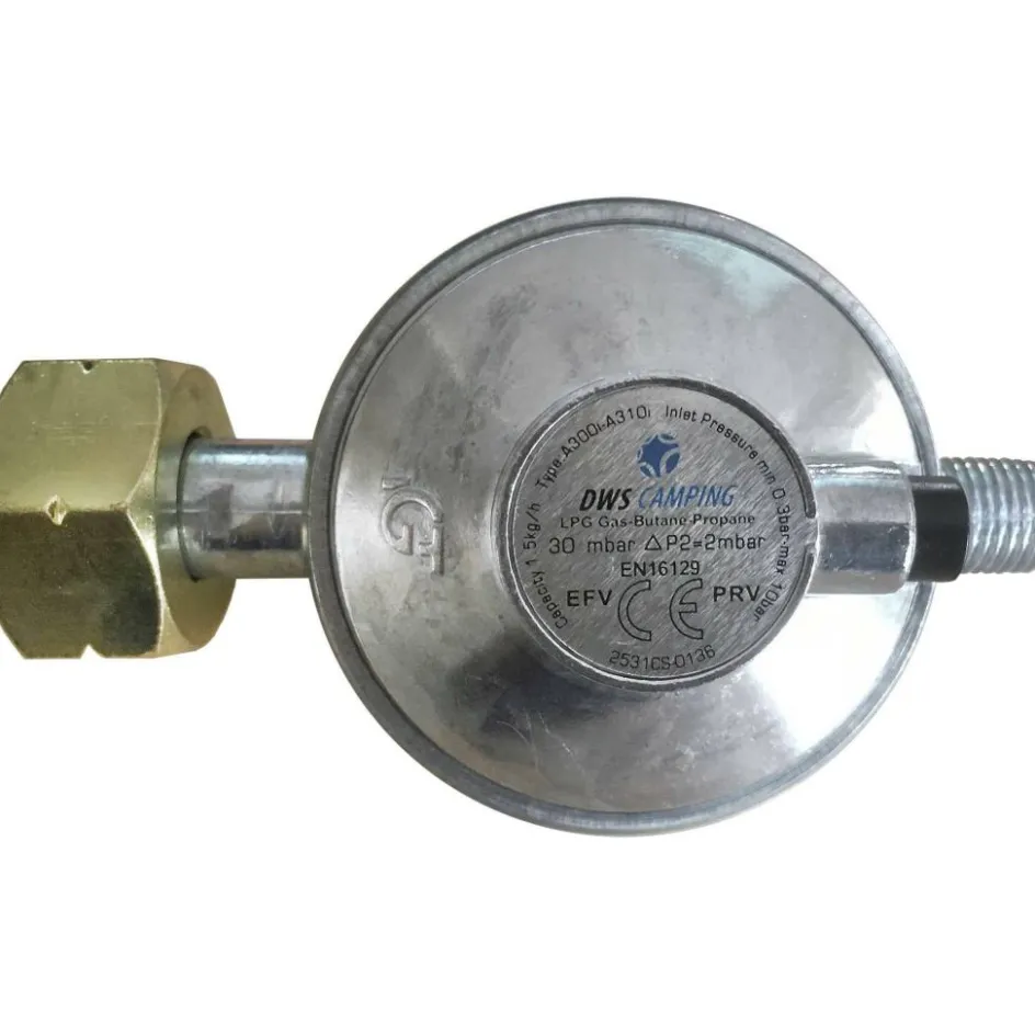 New DWS Gasdrukregelaar met afblaasventiel universeel 30 mbar 1/4 links