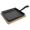 Hot DWS Gietijzeren koekenpan met plank 14 x 14 cm