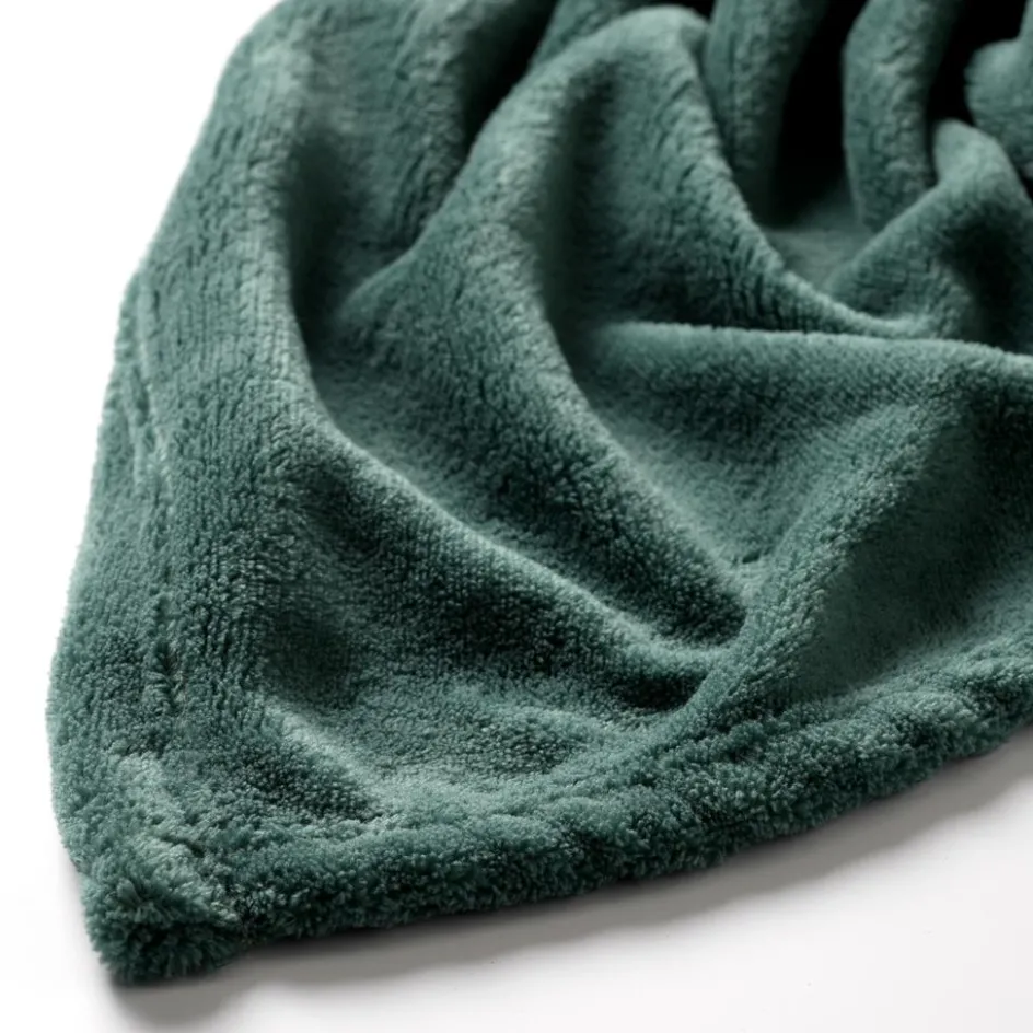 DWS Harvey fleece plaid 150 x 200 cm sagebrush green