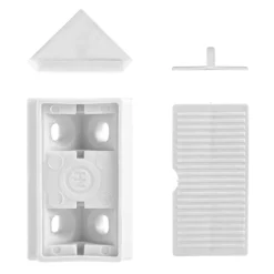 Clearance DWS Meubelverbinders 4 gaats wit per 10 stuks