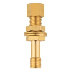 DWS Rechte schotkoppeling 8 mm  x 1/4 links  buitendraad messing