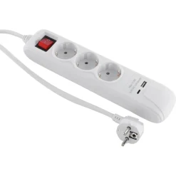 Online DWS 3-voudige stekkerdoos met USB A-C