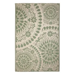 Esschert Design  Bellen buitenkleed 120 x 180 cm green white