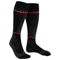 Clearance Falke SK Compression Energy skisokken dames black neon red
