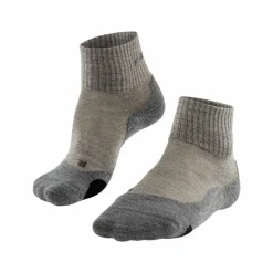 Outlet Falke TK2 Short Wool wandelsokken dames kitt mouline