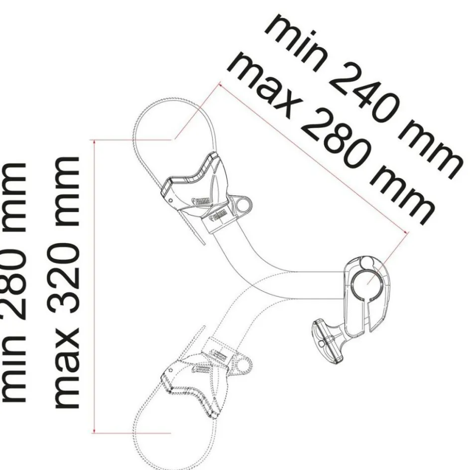 Fiamma Bike-Block Pro S 2 fietsklem aluminium