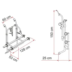 Fiamma Carry Bike Ford Transit na 2000 fietsendrager black