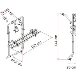 Fiamma Carry Bike Volkswagen T5 D - T6 D - T6.1 fietsendrager black