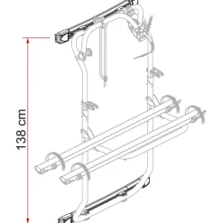 Fiamma Carry-Bike DJ fietsendrager bevestigingsset voor Sprinter 2006-2018 Crafter 2006-2016 aluminium
