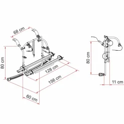 Clearance Fiamma Carry-Bike Transit Custom Nugget - Nugget Plus fietsendrager deep black