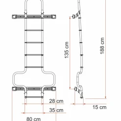 Discount Fiamma Deluxe DJ H1 H2 ladder voor Ducato vanaf 2006  deep black