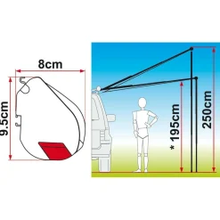 Fiamma F35 Pro 270 cassetteluifel titanium - Royal Grey