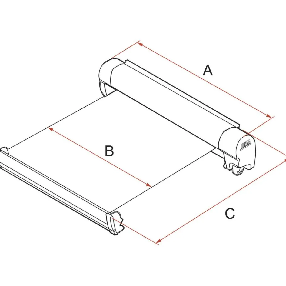 Sale Fiamma F45 S 190 cassetteluifel deep black - Royal Grey