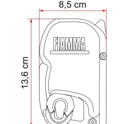 Sale Fiamma F45 S 400 cassetteluifel deep black - Royal Grey