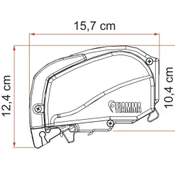 Hot Fiamma F80L 500 cassetteluifel polar white - Royal Grey  V25