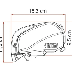 Fiamma F80s Ducato 320 cassetteluifel deep black - royal grey