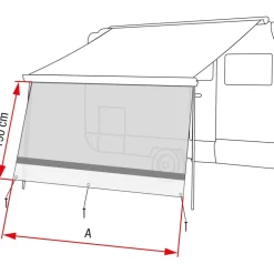 Fiamma Sun View XL 550 voorwand schaduwdoek 513 x 190 cm