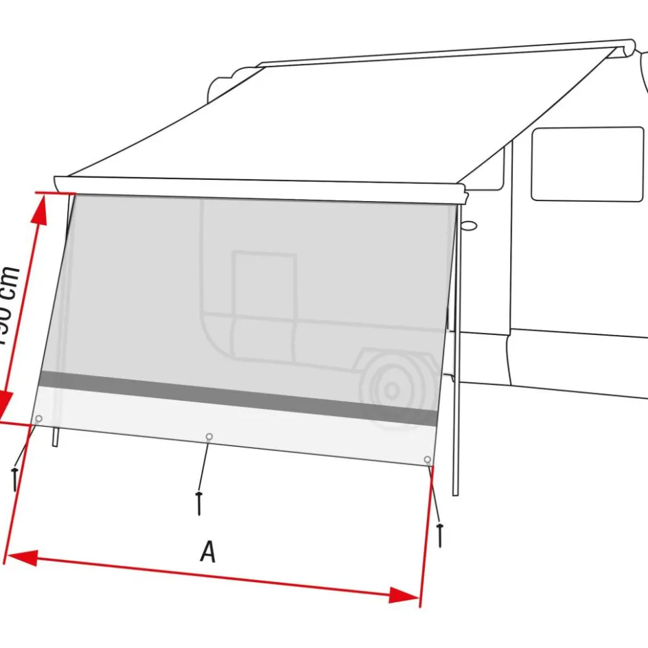 Fiamma Sun View XL 325 voorwand schaduwdoek 310 x 190 cm