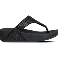 New FitFlop Lulu Glitter Toe-Thongs slippers dames black