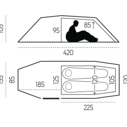 Sale Fjällräven Abisko Endurance 2 lichtgewicht tunneltent pine  green