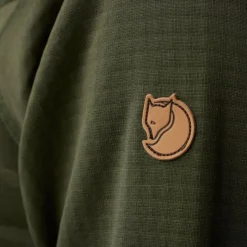 Outlet Fjällräven Abisko Grid Hoodie fleece vest heren deep forest